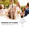Decorative Flowers Bridesmaid Gifts Silk Handle Bouquet Holders For Wedding Handles Diy Flower Holder