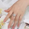 Testeur passé D Color Moisanite Ring Jewelry 925 Silver 1CT VVS MISSANITE DIAMOND RING POUR FEMMES FEMMES NIE