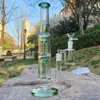 12 pouces en verre Bong arbre Percolateur filtre Dab Recycler Recycler Pipe d'eau fumer Bubbleur de bécher du narquilage avec bol de tabac mâle de 14 mm