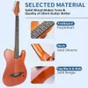 Guitare silencieuse acoustique-électrique folk guitarra 38 pouces pour débutant intermédiaire portable solin rengas corpore en acier-chaîne avec sangle de sac de concert - parfait pour la pratique