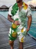 Tropical Fruit Wzór 3D Zestaw Męki Męski STUTUS Summer Polo Shirt Shorts 2PCS