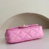 Mirror Quality Flap Bag With Top Handle 20CM Lambskin Shoulder Bag Designer Woman Designer Bag Handbag High Quality With Box C450