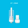 Hurtowa cena fabryczna C7 zbiornik 510 Pełny ceramiczny atomizer Pusta jednorazowe wózki z długopisem do użytku dla 0,5 ml 1,0 ml 2,0 ml Vapes Atomizer Grube wardę waporyzatora olej