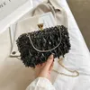 Shoulder Bags Original Brand High-end Frame Bag Female 2024 Fashion Sequin Messenger Chain Square