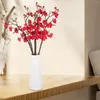 Decorative Flowers 5Pcs 60cm Artificial Plum Blossom Fake Home Wedding Decorateation (White)
