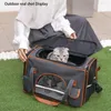 Kattbärare ryggsäck passar handkurvor mörkgrå hund resväska andningsväska handväska mjuk textur ljusgrå husdjur tote blå