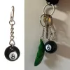 Fashion Creative Billiard Pool Keychain Table Ball Key Ring Lucky Black No8 Chain 25mm Harts Jewelry Gift 240506