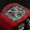 RM Luxury Watches Mechanical Watch Mills Watch Men's Serie RM11-03 Red Magic NTPT Limited Edition Tourbillon Full Hollow Automatic Mechanical Set ST6A