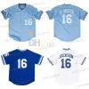 Jerseys de baseball cousus vintage 16 Bo Jackson 5 George Brett Baseball Jerseys