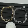 Pendants c-letter oro cimincenti di design collane di marchio collana di cristallo da donna con catene in acciaio in acciaio di titanio.