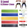 5 kleuren yoga -weerstand rubberen banden binnenshuis fitnessapparatuur voor buiten 035 mm11 mm pilates sport training workout elastisch 240423