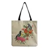 Bag Cartoon Rafraîchissement des fleurs et des oiseaux Sacs de rangement imprimés pour les femmes à grande capacité épaule à l'extérieur packs de voyage de plage