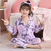 Pajamas 2024 Spring Childrens Pyjamas Girls Pyjamas Miniso Kawaii Anime Kuromi Cinnamon My Melody Childrens Pyjamas Set Boys Home Clothingl2405