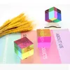 1 stks Magic Prism Cube 30 40 50 60 mm HexaHedral Crystal Magic CMY Cube 3D kleur Cube Prism voor pography 240430