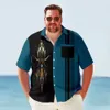 Chemises décontractées pour hommes Summer Grand Tall Hawaiian Shirt Men Men Retro Y2k Strtwear Tops Short Slve Loose Oversize Tops Vêtements Men Bluas Y240506