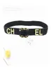 Cinturón de goma elástico de marca famosa cinturones de lujo clásicos de piel de oveja cintura de moda de cuerda negra para niñas regalos falda girdle4372231