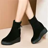 Scarpe eleganti sneaker di moda donne donne cunei in pelle genuina pompe tacchi alti tacchi