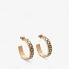 Stud Gold Earrings For Woman Fashion Circle F Womens Ear Hoops Designer Earring Party Wedding Gift Lady Love Ohrring Letter Hoop Studs 268z