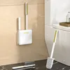 Gadget de nettoyage des toilettes en silicone pas d'angle mort mur de brosse suspendue.
