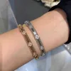 Hoch luxuriöser Schmuckbau Armband für Liebhaber vier Blattgras Valentinstag Armband Gold Rose schmal mit gemeinsamen Vanly