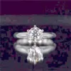 Anneau de créateur Luxury Moissanite Ring Femmes Bijoux Bijoux Couleur solide lettre 925 STERLING Silver Mosan Diamond Rings Fashion Boîte de haute qualité de haute qualité