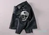 PP Skull Pu Slim Fashion Men's Sports Leather Jacket Street Hip Hop Tops Chaqueta de Cuero3938860