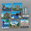 3PCSFRIDGE MAGNETER MACAO MALAYSIA MALDIVER ROMA Kina SHANGHAI SINGAPORE SCHZERLAND TAJ MAHAL INDIEN 3D KIFT MAGNETER Hemdekoration