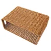 Storage Bottles Handwoven Books Holder Basket Small Plastic Bins Decorative Bread Display