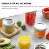 Opslagflessen 8 pc's plastic potten jamcontainers die klein metselaar huishouden honing klein fruit verzegelen