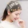 Scarves Thin Embroidered Headscarf Creative Wide Edge Hair Cover Lace Headwear Floral Multicolor Flower Pattern Headband Female