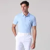 Camisetas masculinas Azureway Roupas de masculino Rápido de secagem rápida curta camiseta de camiseta casual pólo pólo roupas homens tops de verão y240506