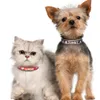 パーソナライズされた小さな犬Chihuahuua Collar Bling Rhinestone Dog Collars無料カスタムペット猫名チャームアクセサリー240508