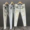 N'S JEANS STREET DANNE GAMBINE GUAGGI BADGY JEANS UOMINI RACCOGNA CAMPIA PANTANI DINIM PANTANI MASCHIO RAP HIP HOP JEANS PANTANI DI MARGO J240507