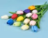 19 couleurs pu artificiel fleur tulip bouquet 34 cm134 pouces mini fleurs de touche réelle3308950