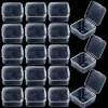 Display 48 Packs Duidelijke kleine plastic containers transparante opbergdoos met scharnierend deksel voor items Crafts sieradenpakket Clear Cases