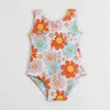 One-Pieces Toddler Infant Baby Girl Swimsuit Clothes 1 Piece Bathing Suit Floral Sleeveless Summer Swimwear Beach Wear H240508