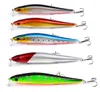 10pc Minnow Fishing Lure Baits durs en plastique 14cm551quot23g081oz avec 4 crochets pêcheurs Wobblers7808157