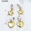 Boucles d'oreilles en peluche 5 paires 18k Gold plaqué Star Heart Forme Classic Design Long Bijoux Fode Beau cadeau 30649