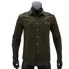 Herren lässige Hemden modische militärische Baumwolle Hemd Frühling Sommer Langarm PLUS Size M-5xl Classic Design Clothing Black Bluse