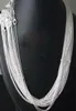 Kampanj Hela 50st Lot Bulk 925 Stamped Silver Plated 1mm Link Rolo Chains 16 18 20 22 24 Inch 925 Womens Jewely8314259