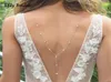Chains Efily Rhinestone Crystal Bridal Back Chain Necklace For Women Backless Dress Jewelry Silver Color Wedding Backdrop GiftChai5701824
