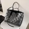 Schoudertassen mode helder oppervlak katoen casual tas tas luxe handtassen vrouwen ontwerper groot voor 2024 trend