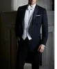 Costumes masculins Blazers Mens Robe de mariée à trois pièces Single Breasted Peak Mens Mens Ball Slim Fit Elegant Set Q240507