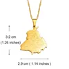 Colliers pendants en acier inoxydable Inde Punjab State Map Chain Collier pour hommes Femmes Bijoux vintage Cadeau