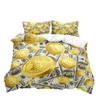 Bettwäsche -Sets Luxuswährung Down Duvet Cover schwarzer Bettwäsche Komfortable Bettdecke mit USD Bill Mens Schlafzimmer Dekoration 2 Kissen und 3 Shams J240507