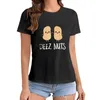 T-shirt feminina comida de amendoim engraçada kawaii meme fofo dz piada piada de presente camise