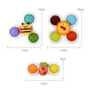 Toys da bagno Baby Montessori Sucker Toys Rotating Childrens Fingertip Gyro Education ROUTER RATLE BATH BAW BATH BAW BAY PER