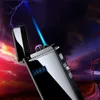 Hot Selling Dual Purpose Gas Unfilled Electricity Cigarette Torch Lighter Double Arc Electric Lighter Usb Rechargeable
