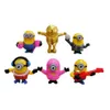 Action Toy Figures 4cm Miniones Miniature Figurines Migne Anime Toys Figure d'action pour enfants Bureau d'anniversaire Bureau Top Decoration Dolls Kids Gifts T240506