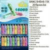Оригинал Bang Shisha 15000 Puffs Одноразовые вейп -ручка Puff 15k Vape 0% 2% 3% 5% Уровень 15 мл.